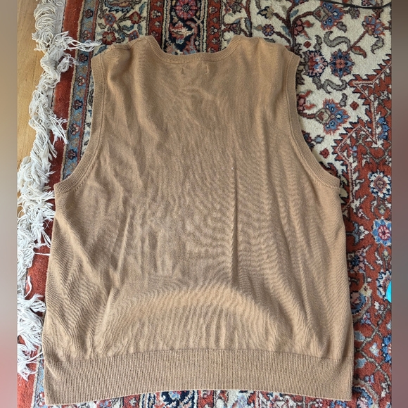 Saddlebred Tan Cableknit Sweater Vest Size L - Picture 3 of 4